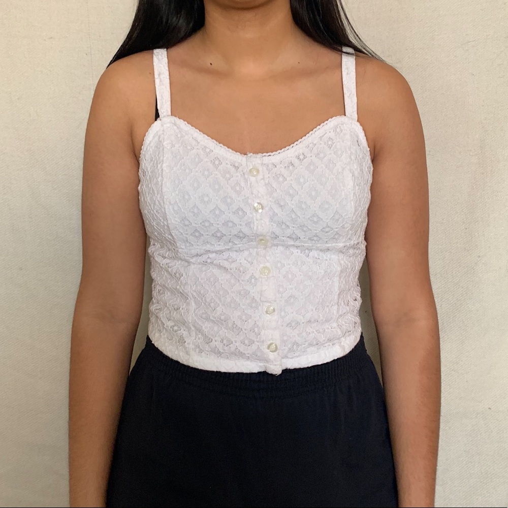 Hollister White Tank Top
